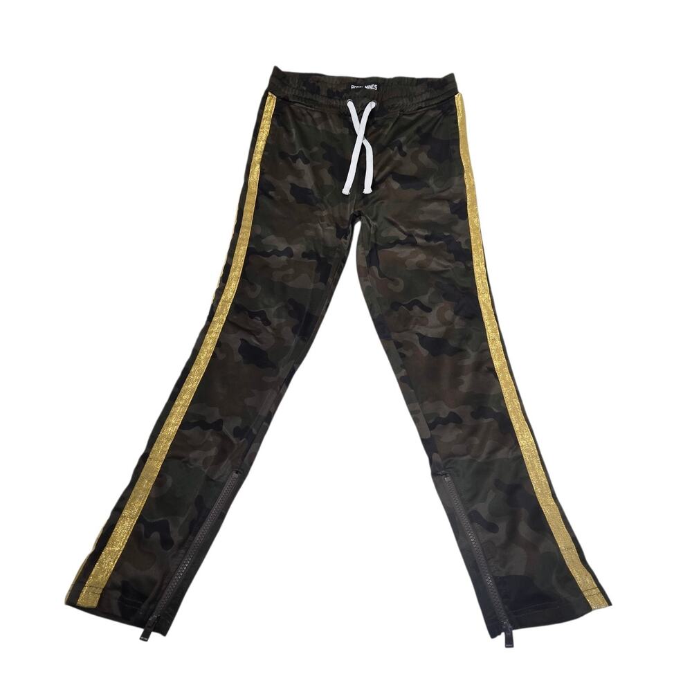 Rebel Minds Women Work-out Pants Pockets Zippered Ankles Camouflage With Side...